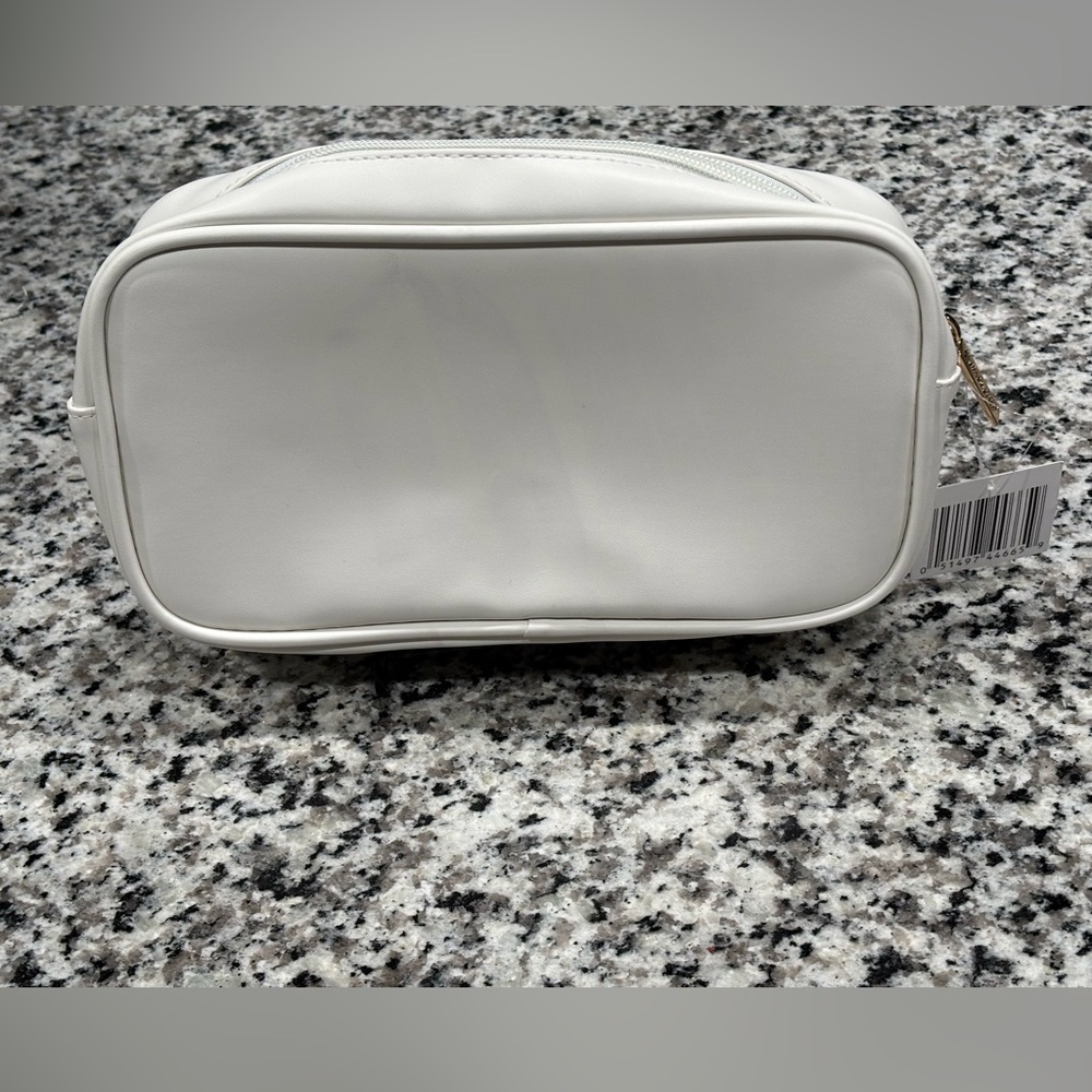 White Pouch with Blue and Gold 'SKIN' Design - Picture 4 of 9